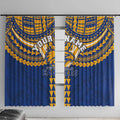 Personalized West Coast Eagles Window Curtain Polynesian Tribal Pattern Heritage Football