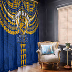 Personalized West Coast Eagles Window Curtain Polynesian Tribal Pattern Heritage Football