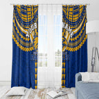 Personalized West Coast Eagles Window Curtain Polynesian Tribal Pattern Heritage Football