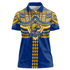 Personalized West Coast Eagles Women Polo Shirt Polynesian Tribal Pattern Heritage Football