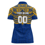 Personalized West Coast Eagles Women Polo Shirt Polynesian Tribal Pattern Heritage Football