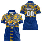 Personalized West Coast Eagles Women Polo Shirt Polynesian Tribal Pattern Heritage Football