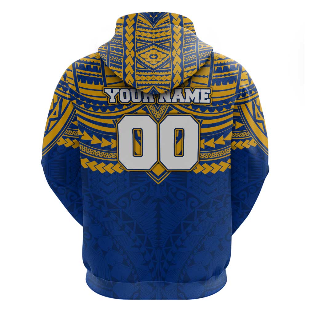 Personalized West Coast Eagles Zip Hoodie Polynesian Tribal Pattern Heritage Football