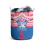 Personalized Western Bulldogs Laundry Basket Polynesian Tribal Pattern Heritage Football