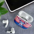 Personalized Western Bulldogs AirPods Case Polynesian Tribal Pattern Heritage Football
