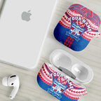Personalized Western Bulldogs AirPods Case Polynesian Tribal Pattern Heritage Football
