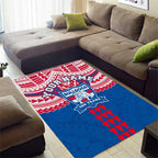 Personalized Western Bulldogs Area Rug Polynesian Tribal Pattern Heritage Football