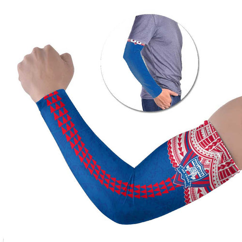 Personalized Western Bulldogs Arm Sleeves Polynesian Tribal Pattern Heritage Football