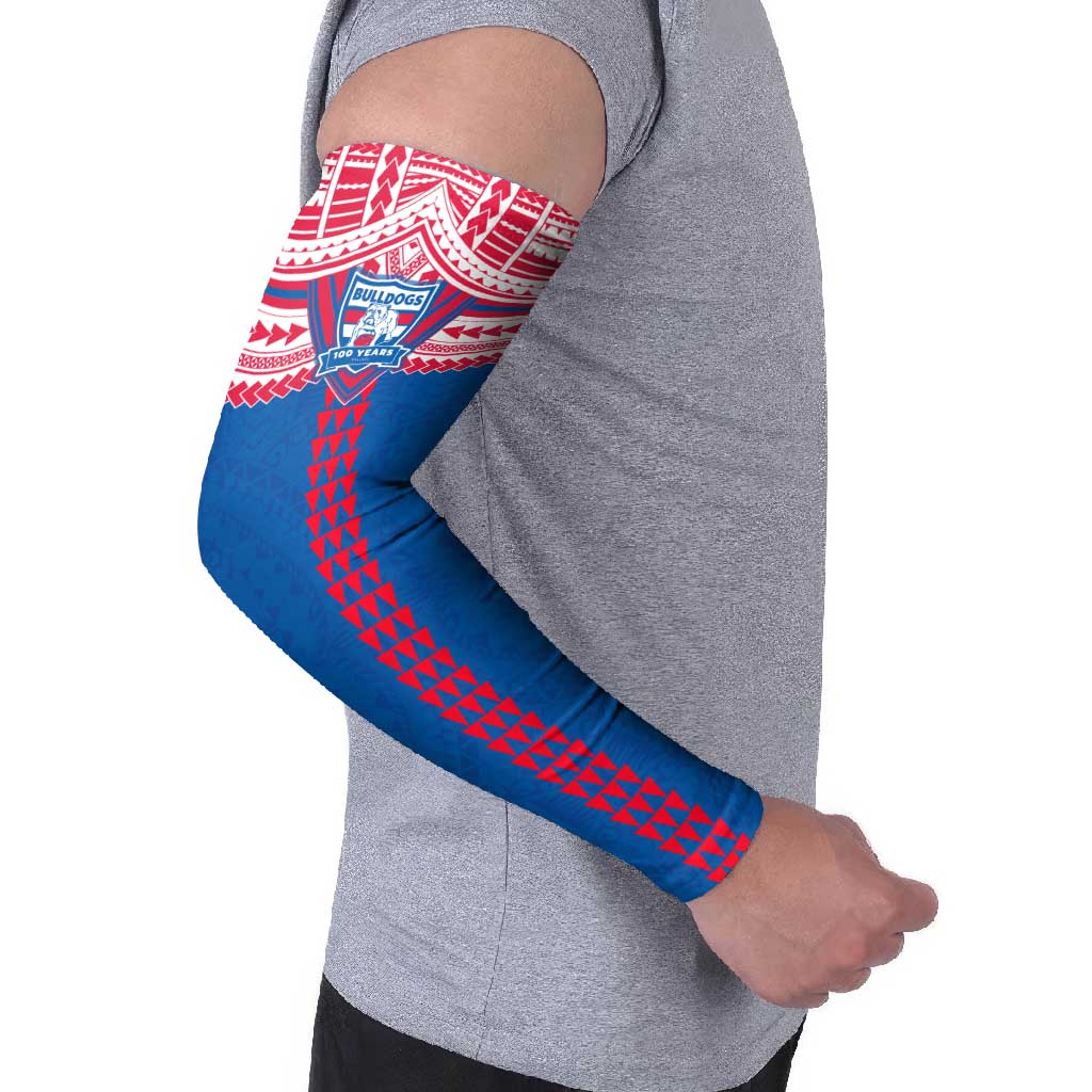 Personalized Western Bulldogs Arm Sleeves Polynesian Tribal Pattern Heritage Football