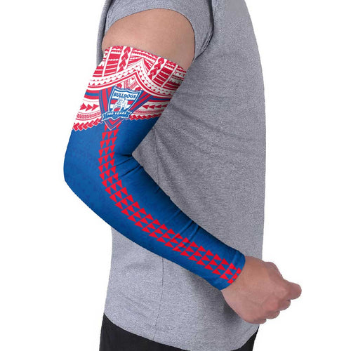 Personalized Western Bulldogs Arm Sleeves Polynesian Tribal Pattern Heritage Football
