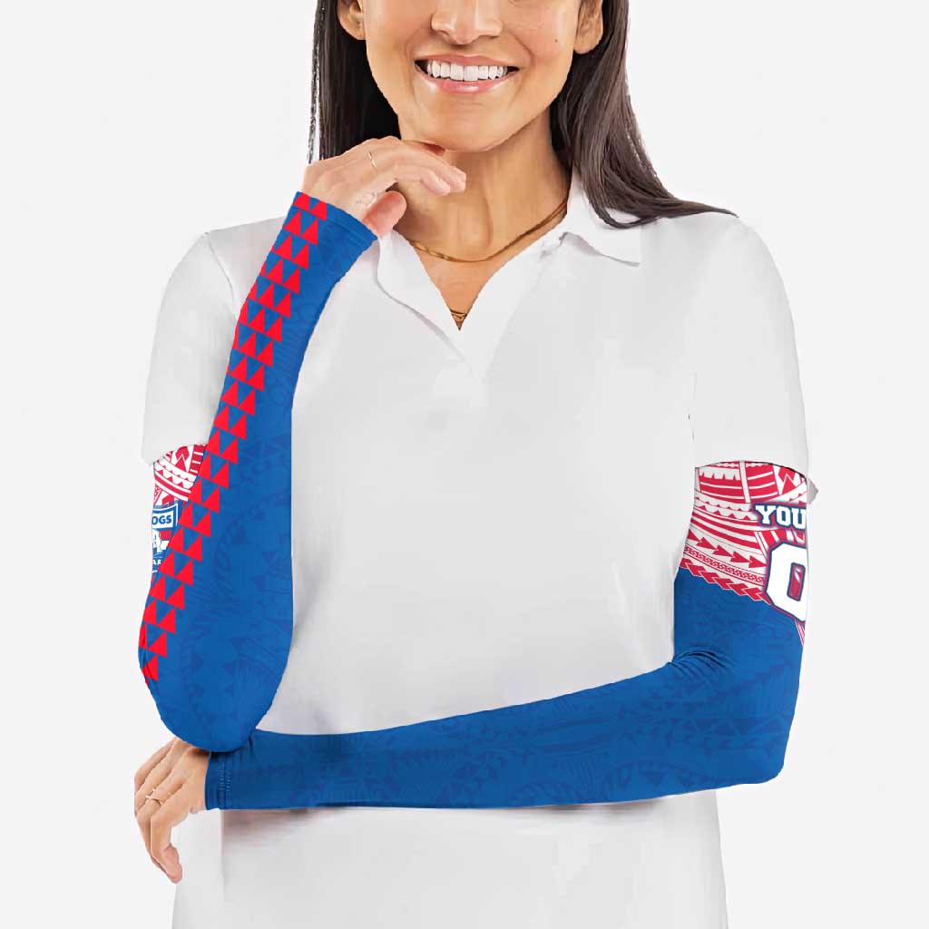 Personalized Western Bulldogs Arm Sleeves Polynesian Tribal Pattern Heritage Football