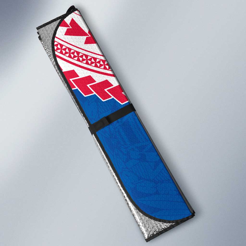 Personalized Western Bulldogs Auto Sun Shade Polynesian Tribal Pattern Heritage Football