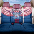 Personalized Western Bulldogs Back Car Seat Cover Polynesian Tribal Pattern Heritage Football