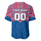 Personalized Western Bulldogs Baseball Jersey Polynesian Tribal Pattern Heritage Football