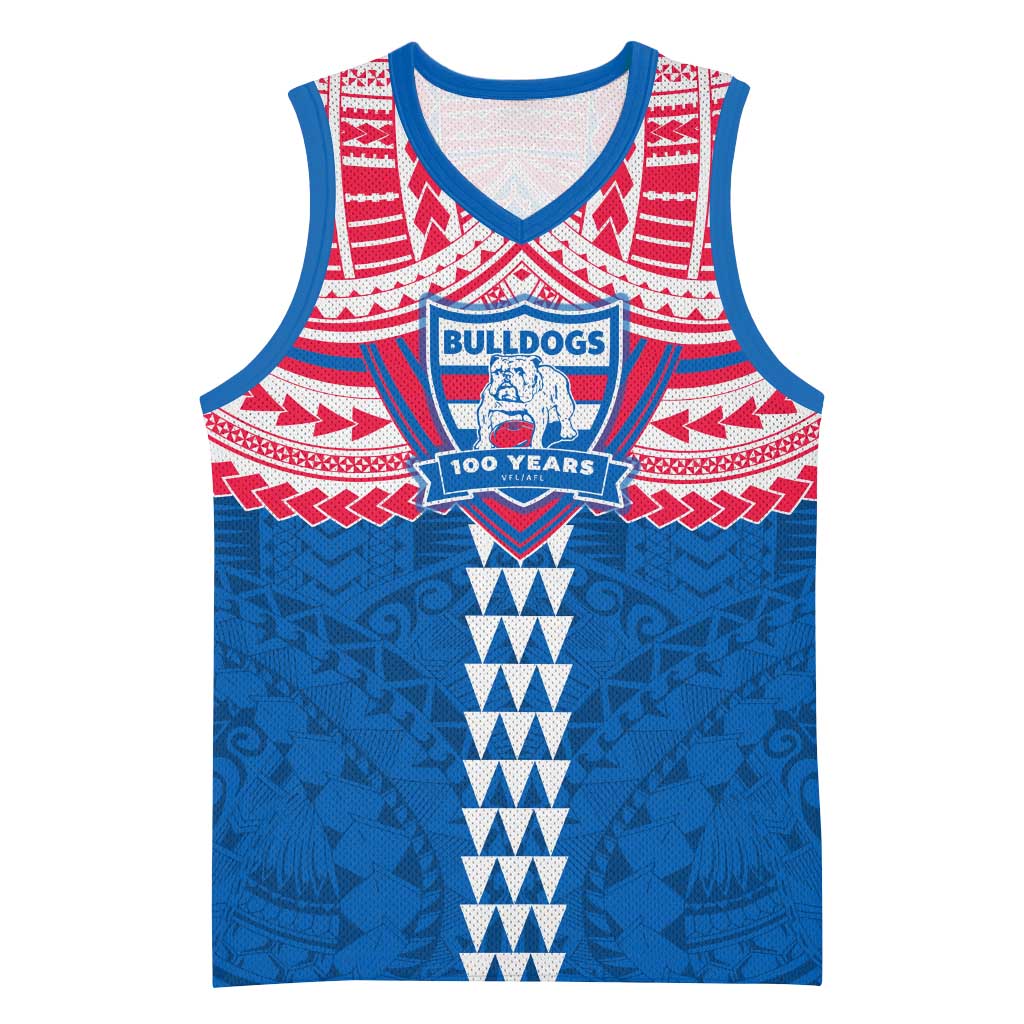 Personalized Western Bulldogs Basketball Jersey Polynesian Tribal Pattern Heritage Football