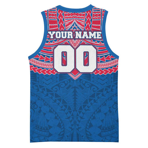 Personalized Western Bulldogs Basketball Jersey Polynesian Tribal Pattern Heritage Football