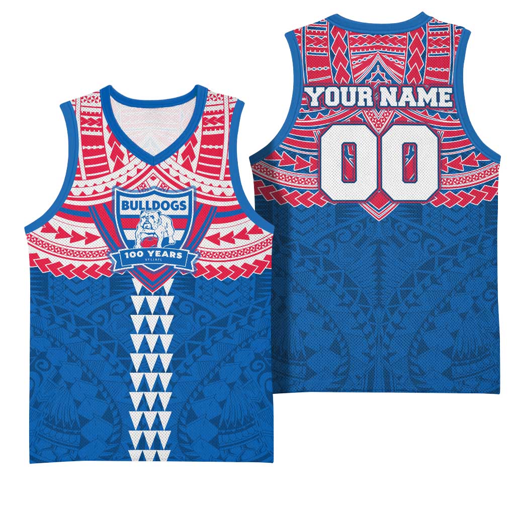 Personalized Western Bulldogs Basketball Jersey Polynesian Tribal Pattern Heritage Football