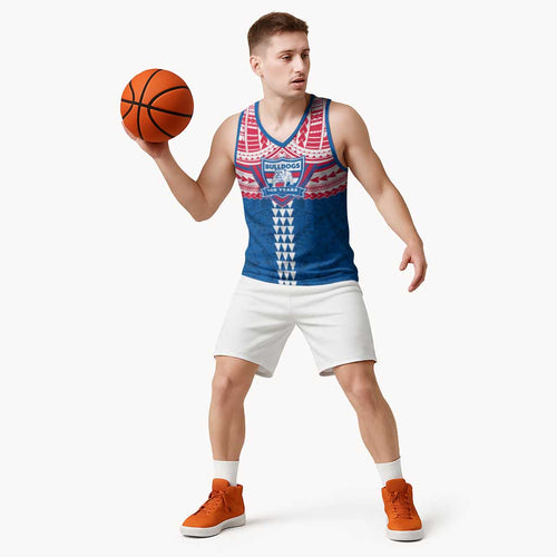 Personalized Western Bulldogs Basketball Jersey Polynesian Tribal Pattern Heritage Football