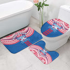 Personalized Western Bulldogs Bathroom Set Polynesian Tribal Pattern Heritage Football