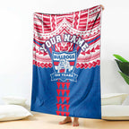 Personalized Western Bulldogs Blanket Polynesian Tribal Pattern Heritage Football