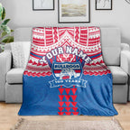 Personalized Western Bulldogs Blanket Polynesian Tribal Pattern Heritage Football