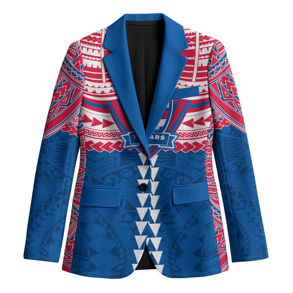 Personalized Western Bulldogs Blazer Polynesian Tribal Pattern Heritage Football