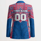 Personalized Western Bulldogs Blazer Polynesian Tribal Pattern Heritage Football