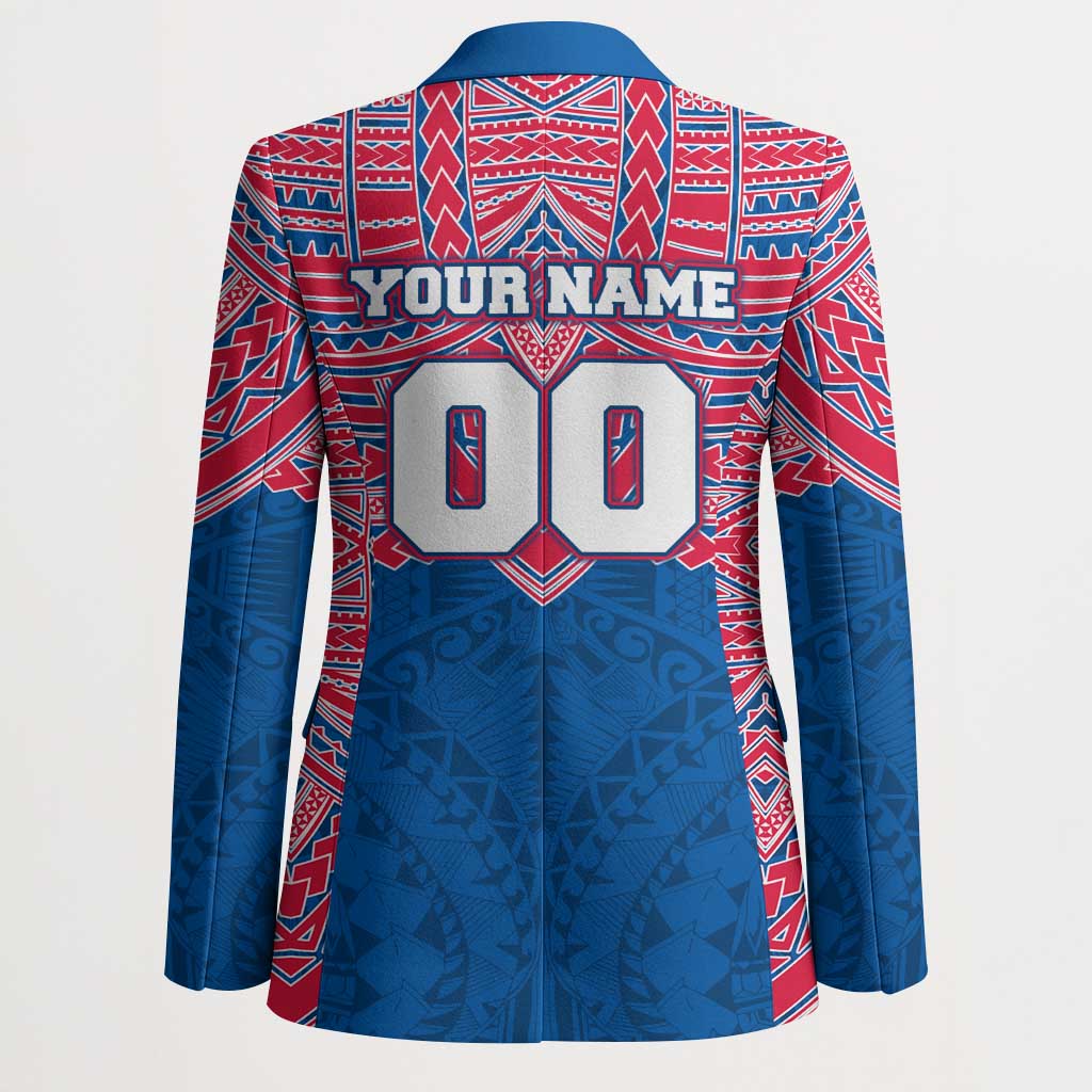 Personalized Western Bulldogs Blazer Polynesian Tribal Pattern Heritage Football