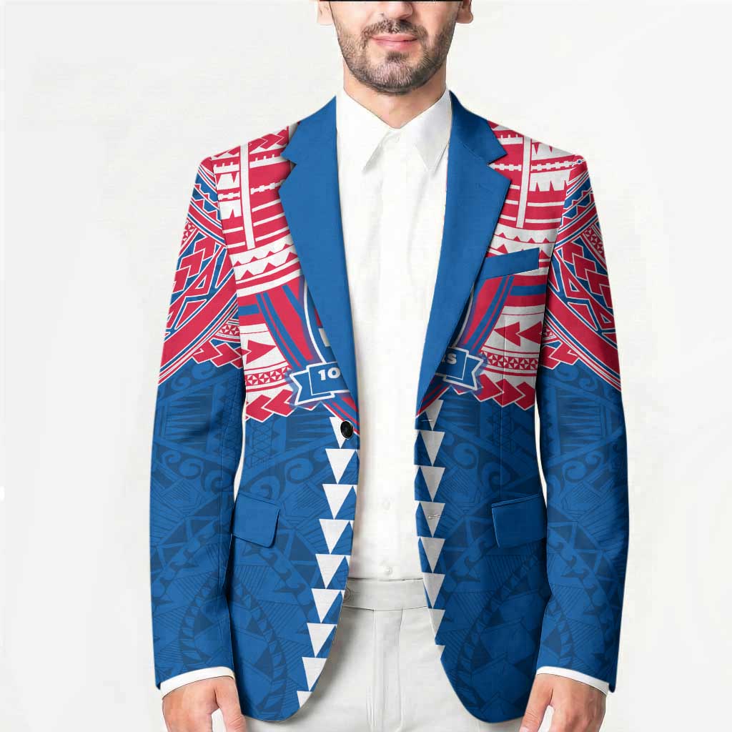 Personalized Western Bulldogs Blazer Polynesian Tribal Pattern Heritage Football
