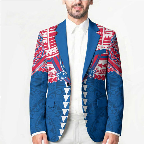 Personalized Western Bulldogs Blazer Polynesian Tribal Pattern Heritage Football
