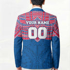 Personalized Western Bulldogs Blazer Polynesian Tribal Pattern Heritage Football