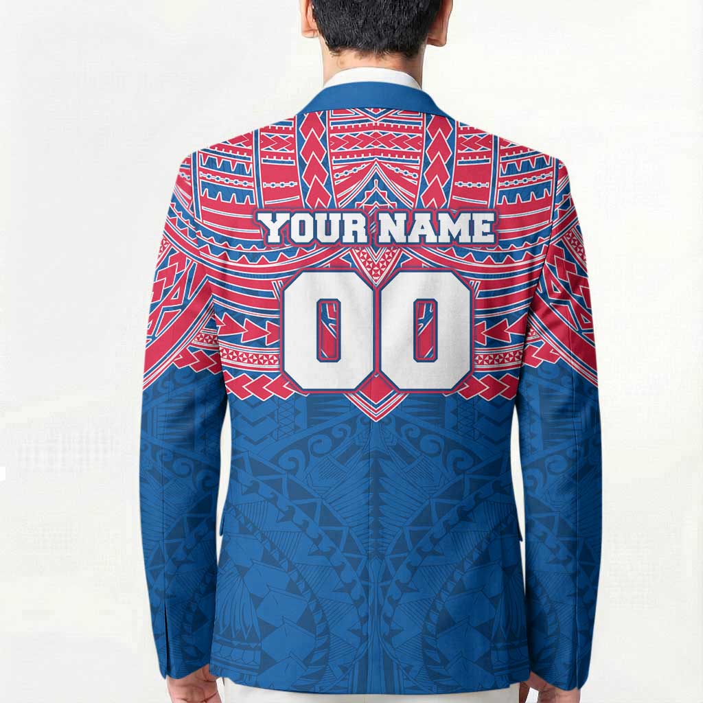 Personalized Western Bulldogs Blazer Polynesian Tribal Pattern Heritage Football