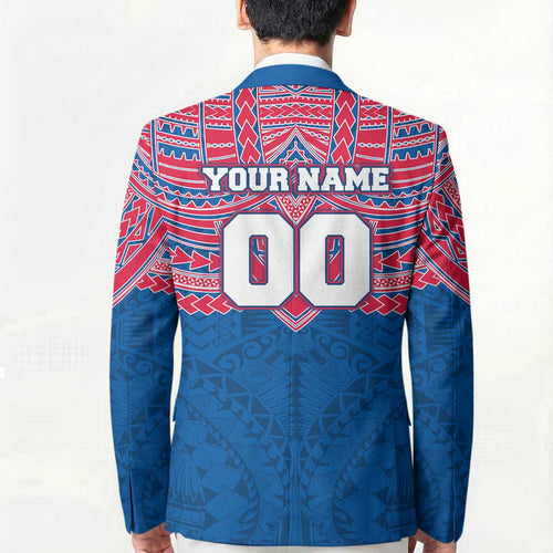 Personalized Western Bulldogs Blazer Polynesian Tribal Pattern Heritage Football