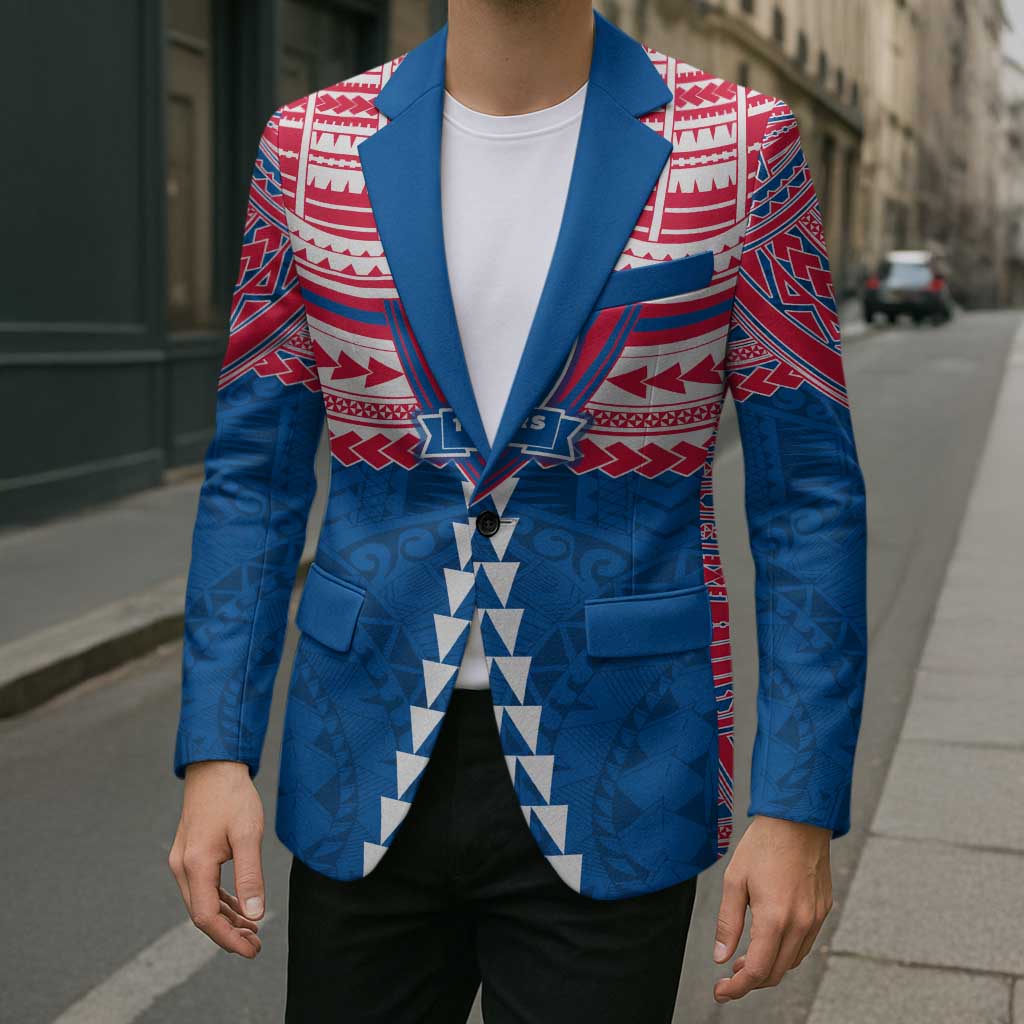 Personalized Western Bulldogs Blazer Polynesian Tribal Pattern Heritage Football