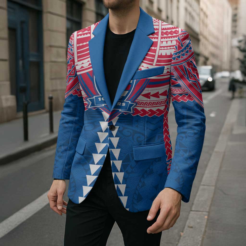 Personalized Western Bulldogs Blazer Polynesian Tribal Pattern Heritage Football