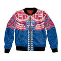 Personalized Western Bulldogs Bomber Jacket Polynesian Tribal Pattern Heritage Football