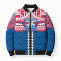 Personalized Western Bulldogs Bomber Puffer Jacket Polynesian Tribal Pattern Heritage Football