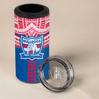 Personalized Western Bulldogs 4 in 1 Can Cooler Tumbler Polynesian Tribal Pattern Heritage Football