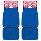 Personalized Western Bulldogs Car Mats Polynesian Tribal Pattern Heritage Football