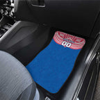 Personalized Western Bulldogs Car Mats Polynesian Tribal Pattern Heritage Football