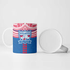 Personalized Western Bulldogs Ceramic Mug Polynesian Tribal Pattern Heritage Football