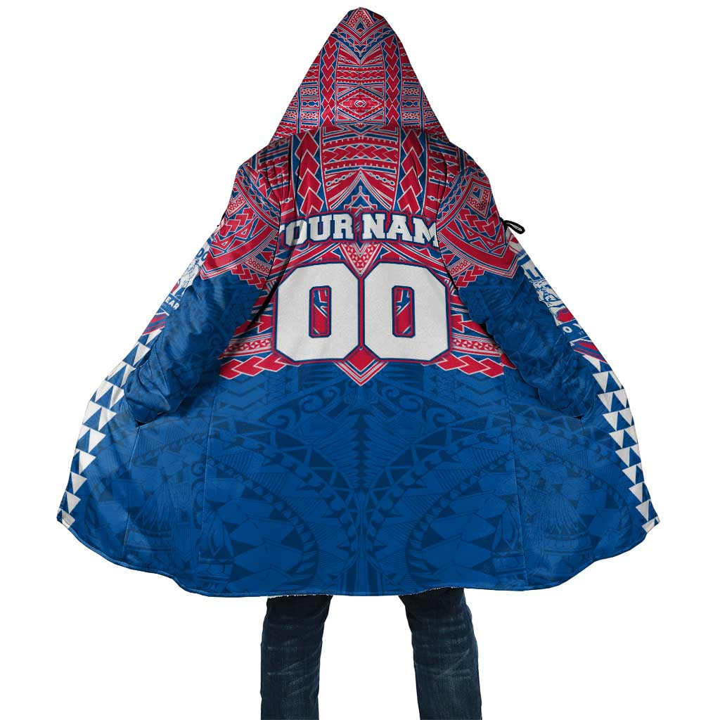 Personalized Western Bulldogs Cloak Polynesian Tribal Pattern Heritage Football