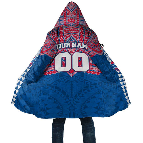 Personalized Western Bulldogs Cloak Polynesian Tribal Pattern Heritage Football