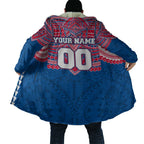 Personalized Western Bulldogs Cloak Polynesian Tribal Pattern Heritage Football