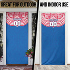 Personalized Western Bulldogs Door Cover Polynesian Tribal Pattern Heritage Football