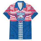Personalized Western Bulldogs Family Matching Long Sleeve Bodycon Dress and Hawaiian Shirt Polynesian Tribal Pattern Heritage Football