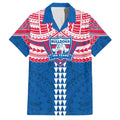 Personalized Western Bulldogs Family Matching Off Shoulder Maxi Dress and Hawaiian Shirt Polynesian Tribal Pattern Heritage Football