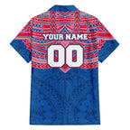 Personalized Western Bulldogs Family Matching Off Shoulder Maxi Dress and Hawaiian Shirt Polynesian Tribal Pattern Heritage Football