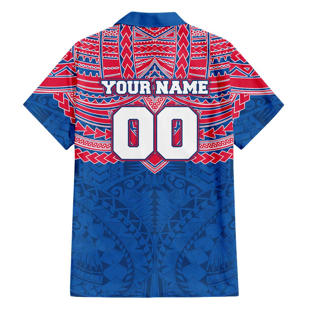 Personalized Western Bulldogs Family Matching Summer Maxi Dress and Hawaiian Shirt Polynesian Tribal Pattern Heritage Football