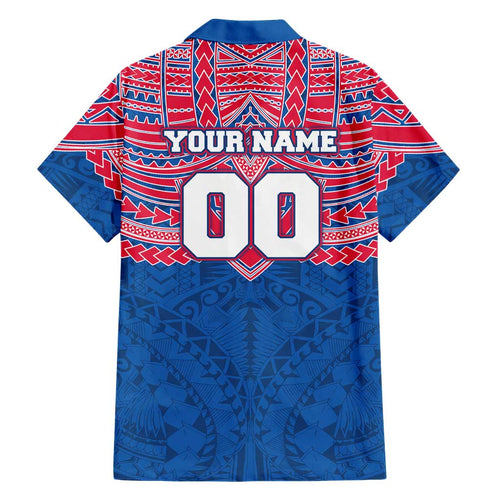 Personalized Western Bulldogs Family Matching Summer Maxi Dress and Hawaiian Shirt Polynesian Tribal Pattern Heritage Football